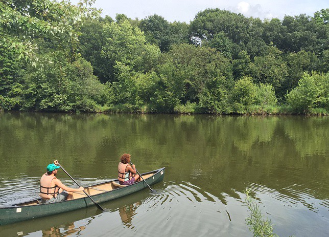 Two People in a Canoe