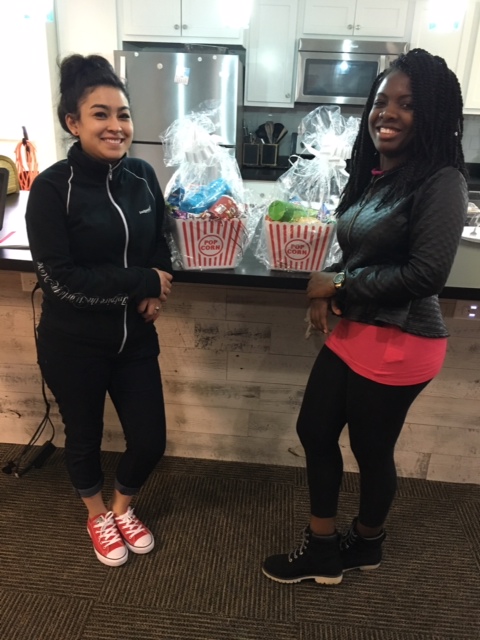 Belen and Jessica w/ St. Xavier Gift Baskets