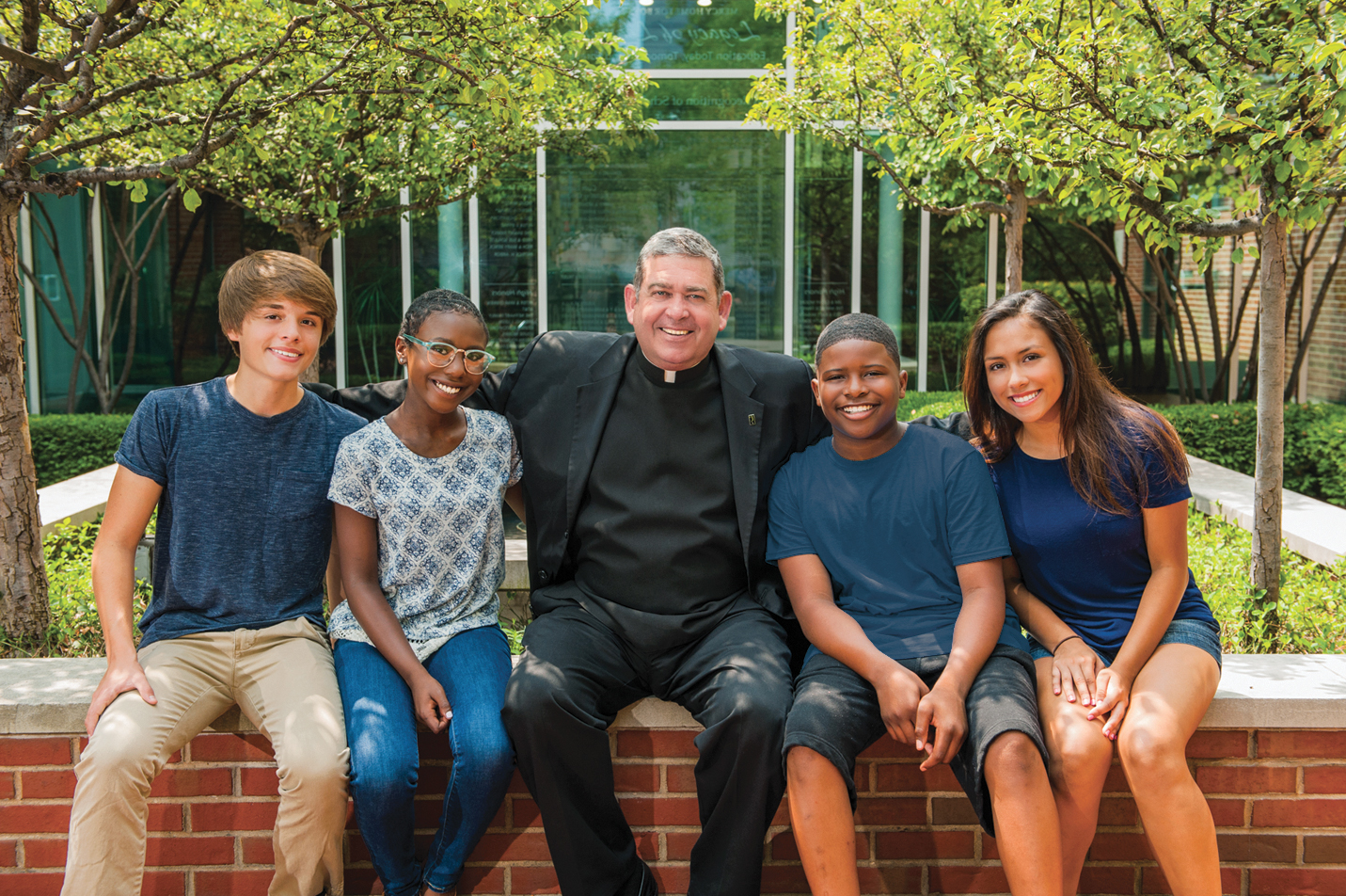 Fr. Scott with Mercy Home kids