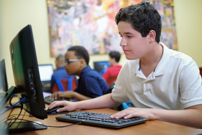 boy at computer