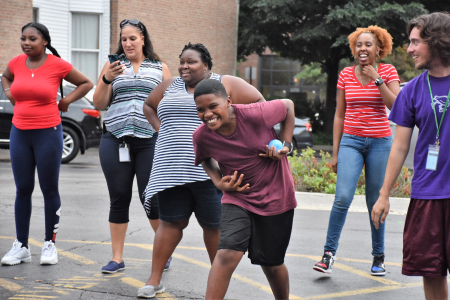 Group laughing