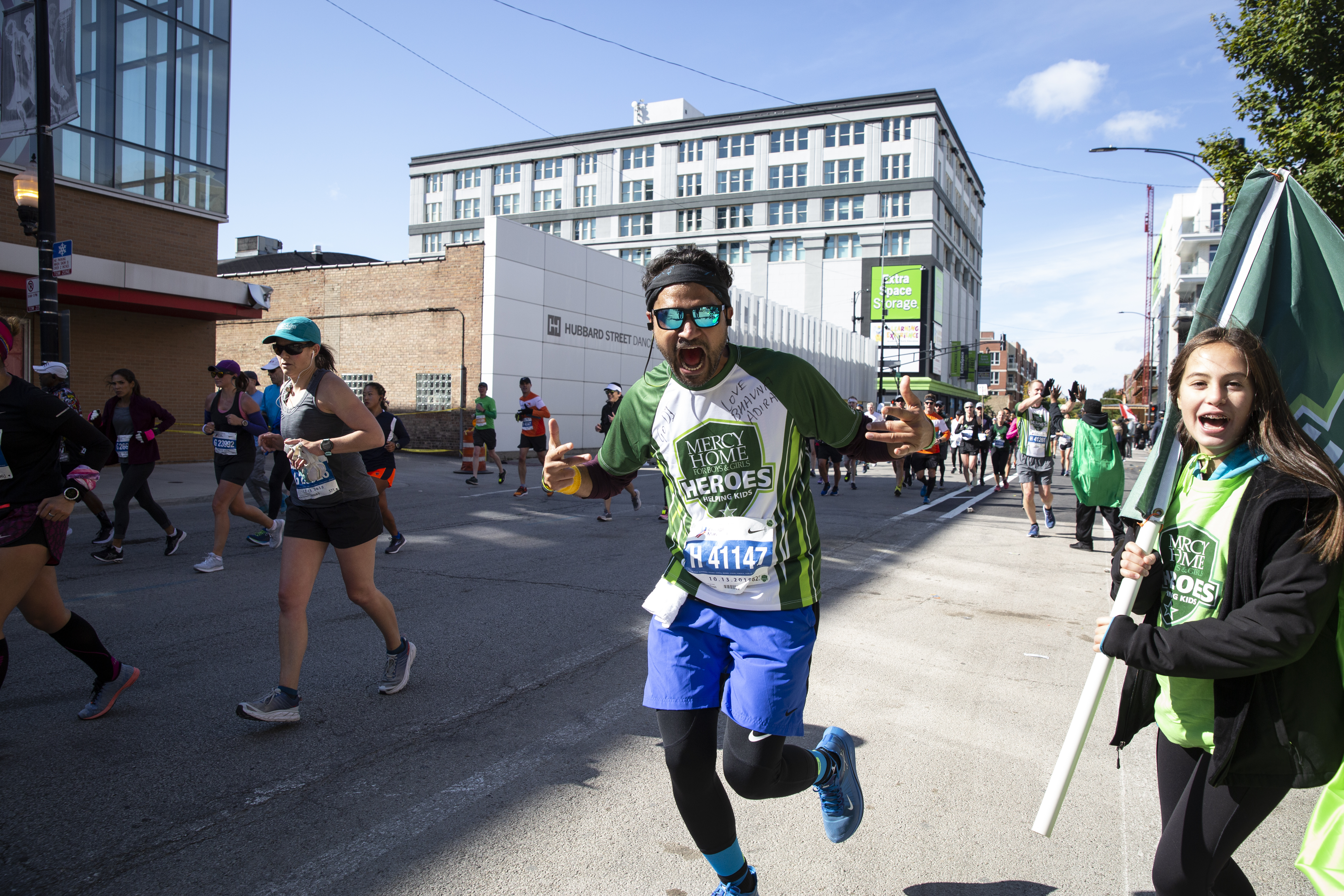 Excited runner at the 2019 Mercy Mile Marathon