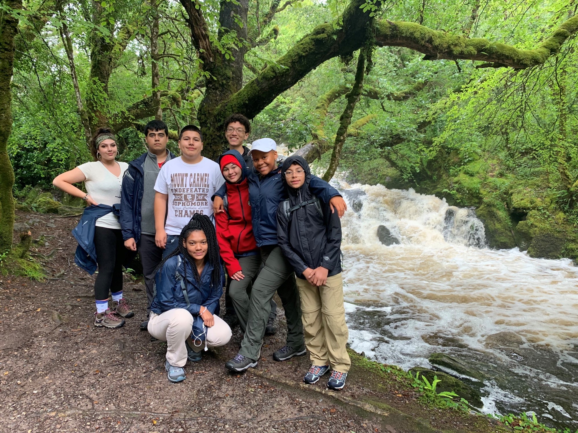 Group of Mercy Home youth hiking in Ireland