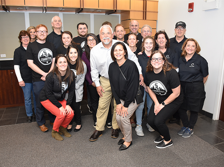 Rick Renteria of the Chicago White Sox and Blue Plate Catering