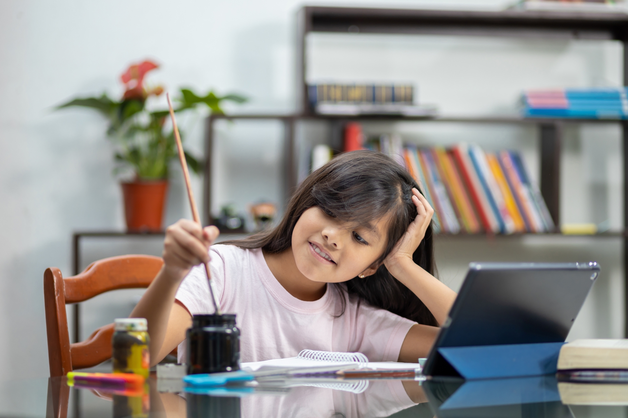 Girl painting