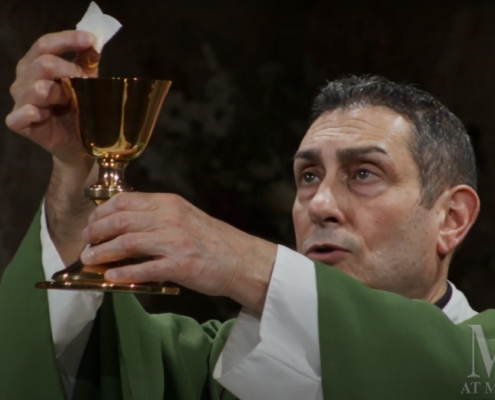 Fr. Carl Morello preaching