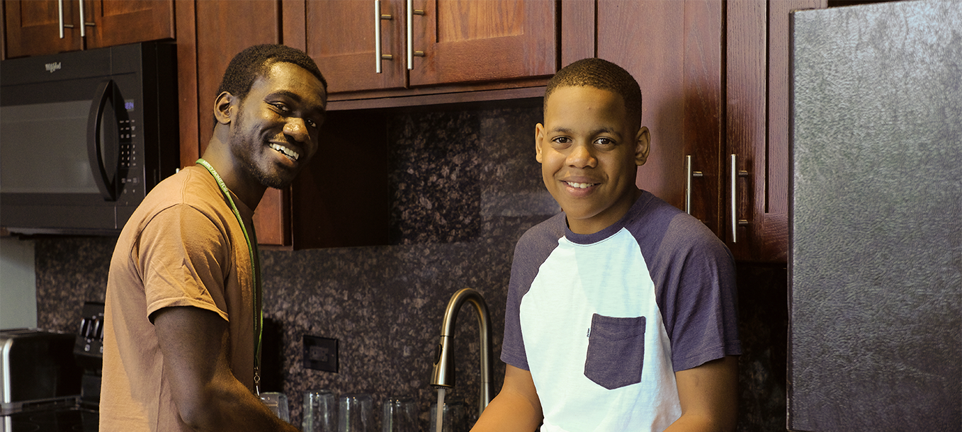 Young man and coworker