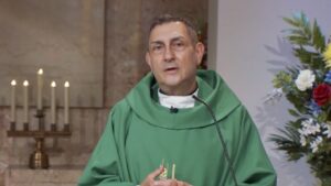 Fr. Carl Morello preaching