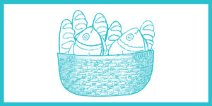 Basket of fish and bread