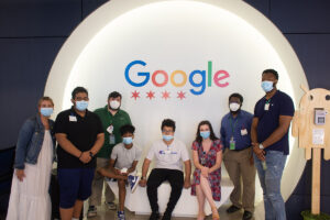 Boys tour the Google office