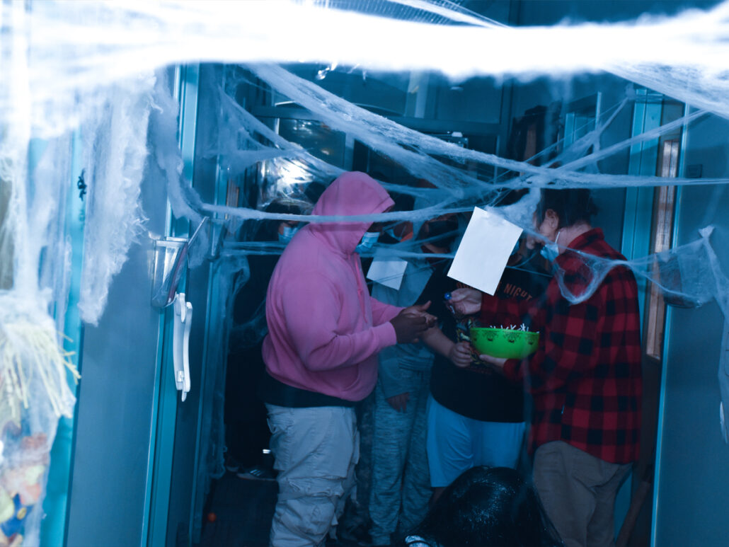 Spiderwebs stretch across of the Mercy Home hallways, making for quite the chilling atmosphere.