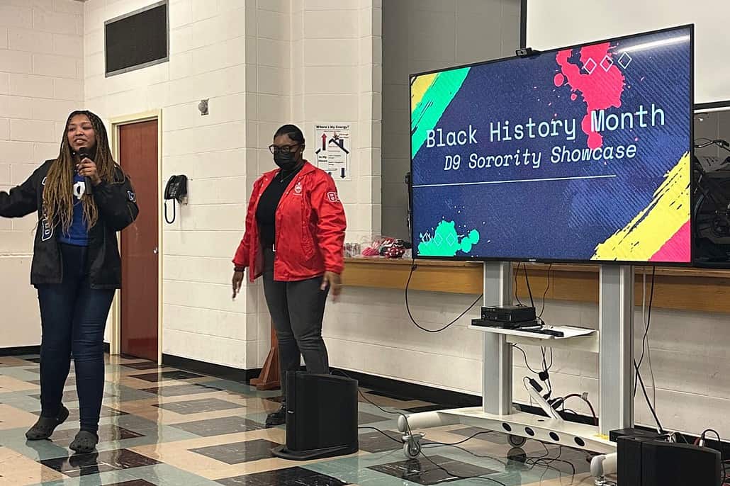 Some of the guests gave a presentation on black sororities, their benefit to the community, and the empowerment of women of color.