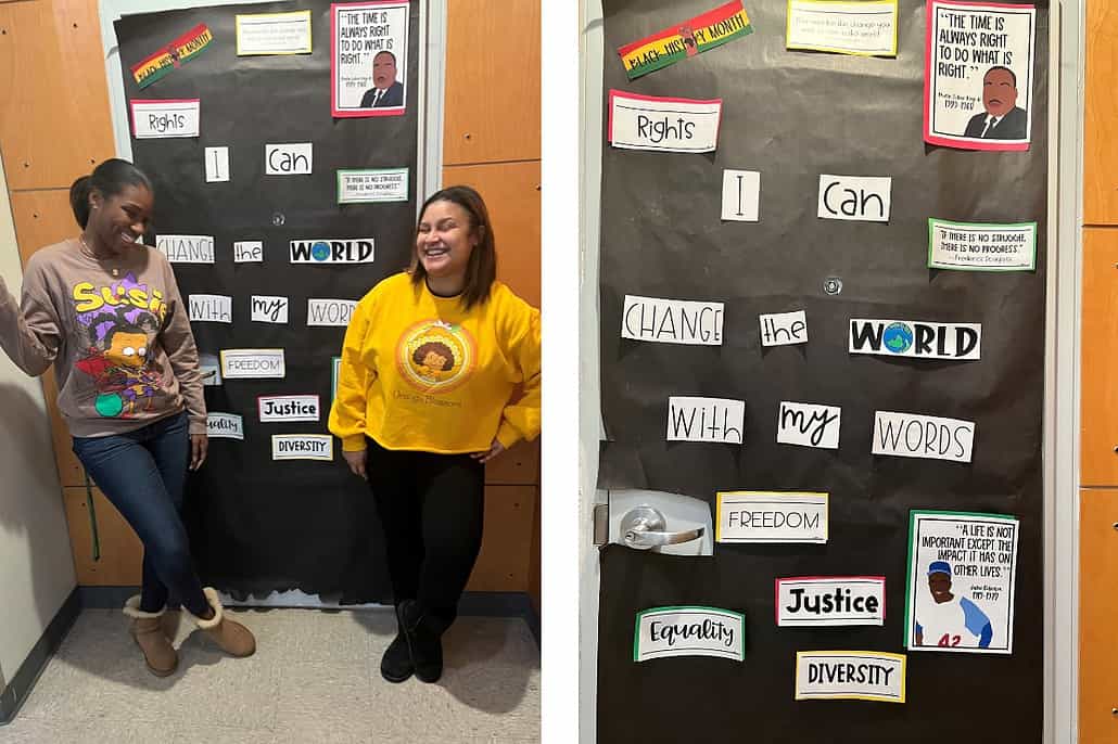 Our girls decorated one of their doors to celebrate black history month.