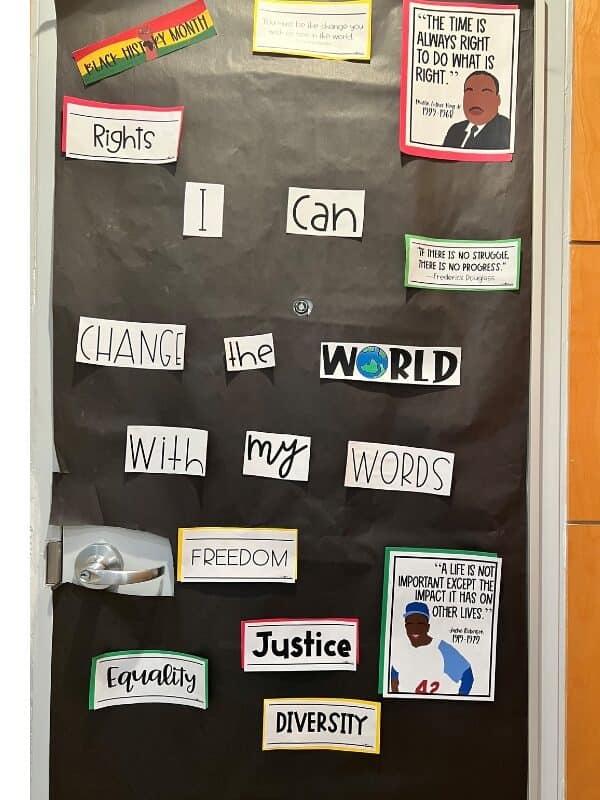 Our girls decorated one of their doors to celebrate black history month.
