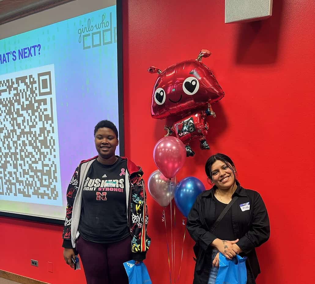 Alexa and Alise participate in Girls Who Code.