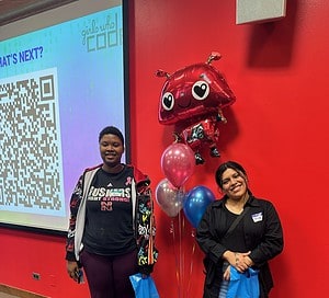 Alexa and Alise participate in Girls Who Code.